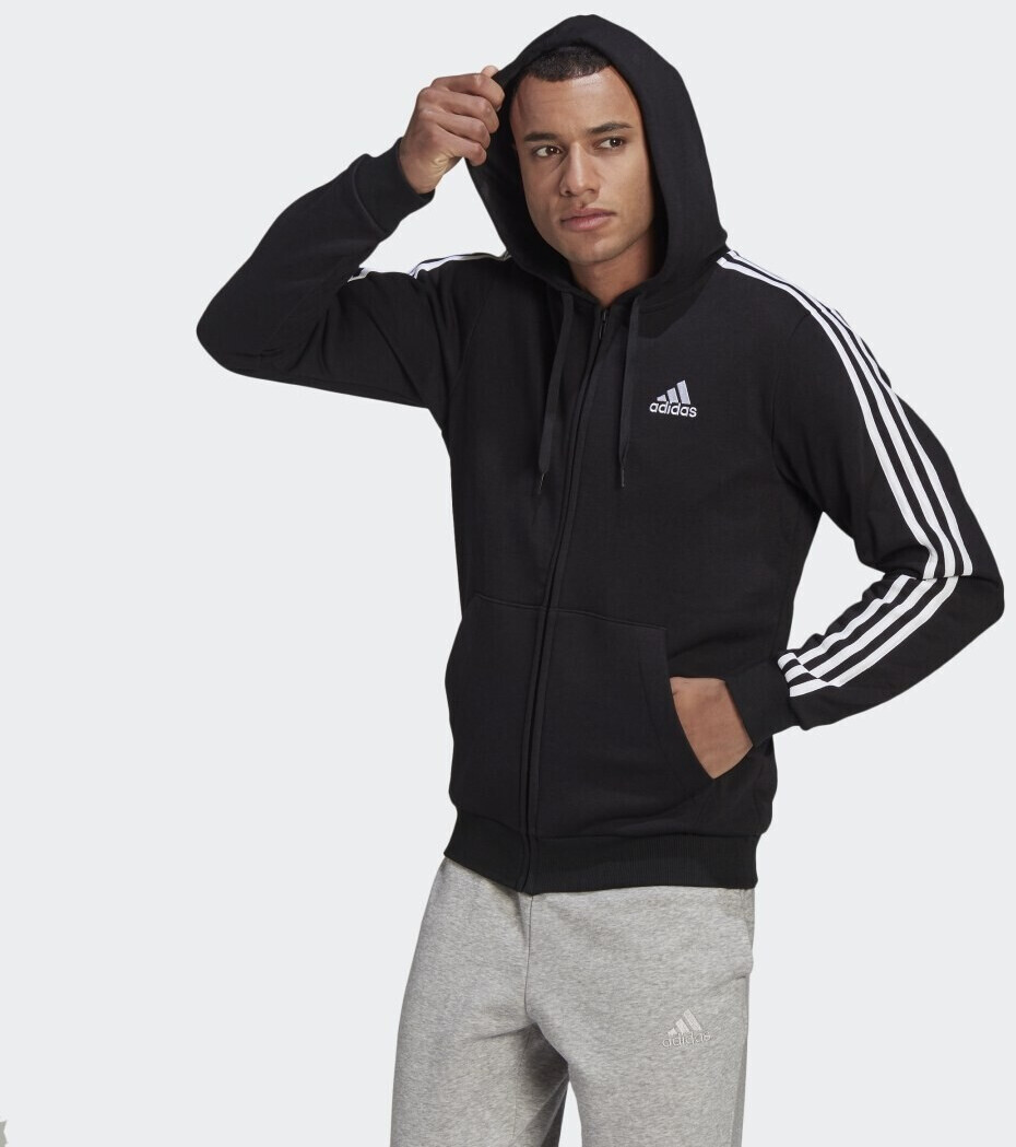Buy Adidas Essentials (Today) 3 Best from Jacket on £34.90 Deals Stripes – Training Fleece