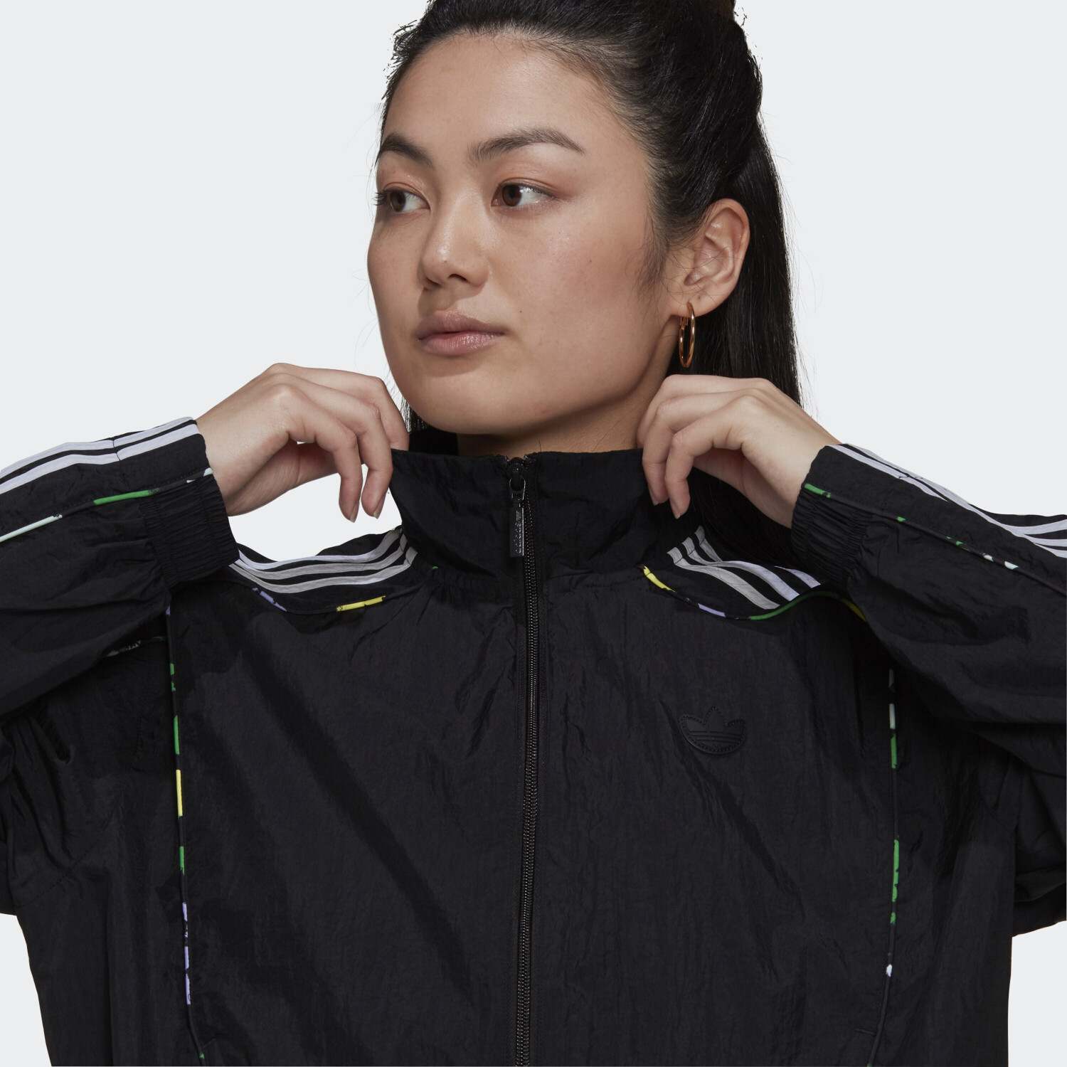 Adidas jacket women floral top