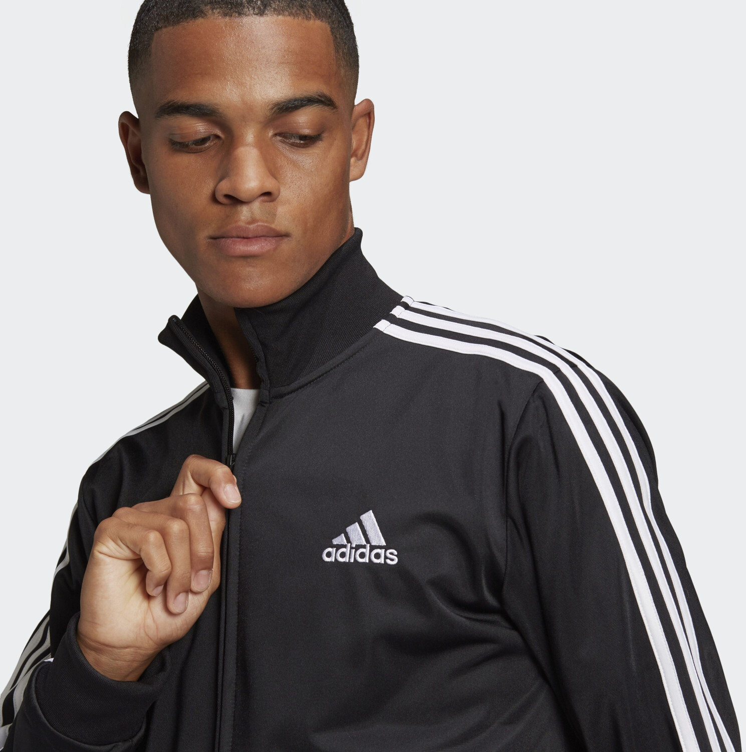 Adidas Primegreen Essentials 3 Stripes Tracksuit 2 GK9651 black white ab 58 90 Preisvergleich bei idealo