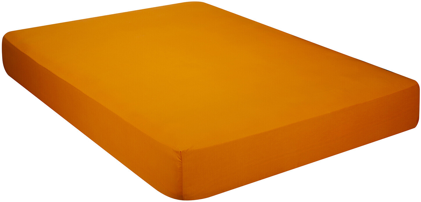 Pikolin Home Fitted Bed Sheet 100% Cotton 135 x 190/200 cm Orange