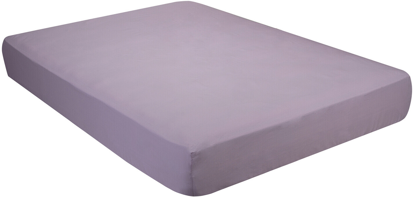 Pikolin Home Fitted Bed Sheet 100% Cotton 135 x 190/200 cm Lilac