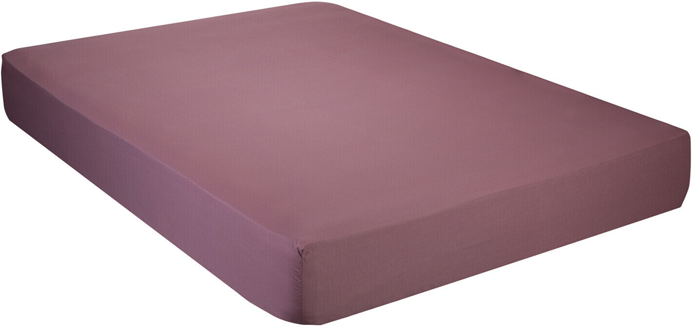 Pikolin Home Fitted Bed Sheet 100% Cotton 135 x 190/200 cm Purple