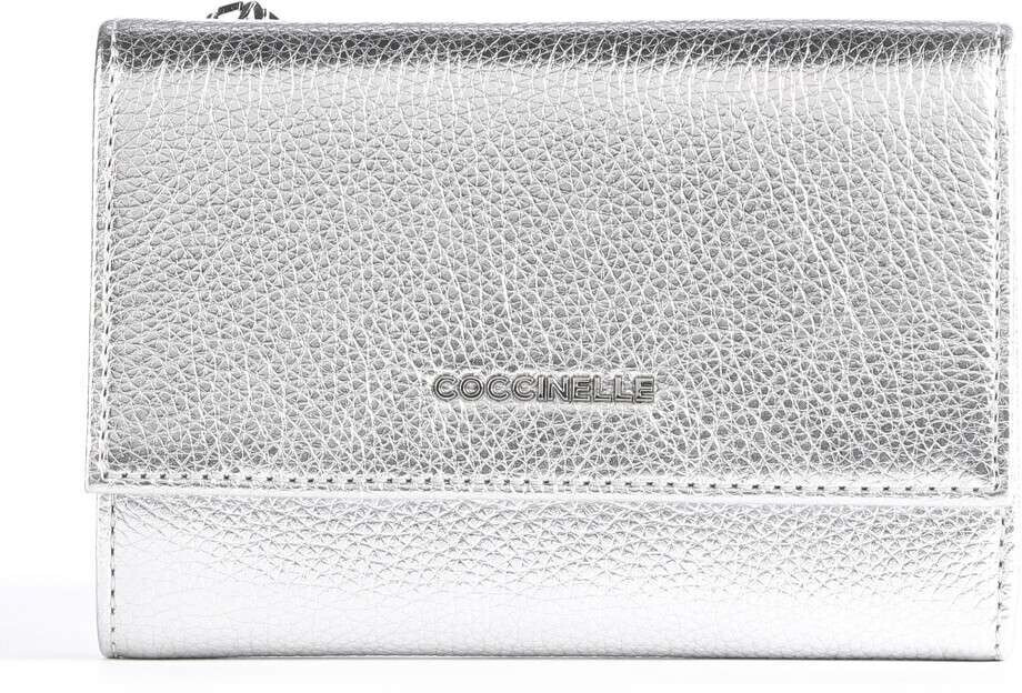 Coccinelle Metallic Soft Wallet Grainy Leather (E2IW5116601) silver