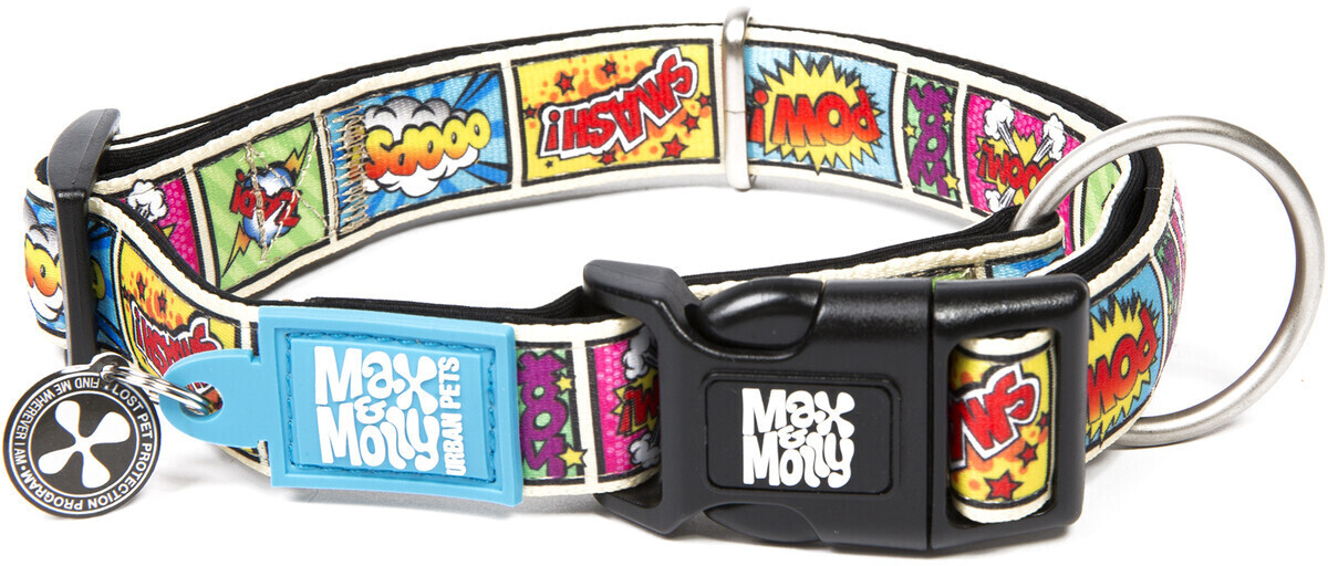 Max & Molly Smart ID Collar L Comic