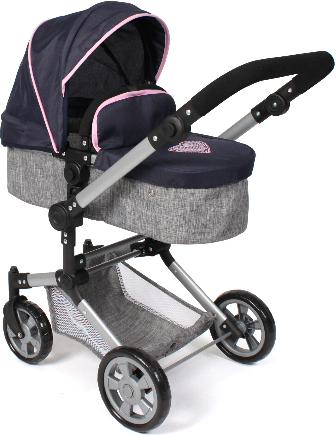 Bayer-Chic Linus Kombi-Puppenwagen melange grau/navy