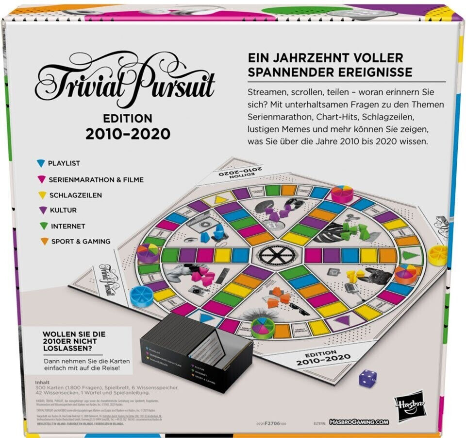 Trivial Pursuit Décennie : 2010-2020 - Hasbro Games