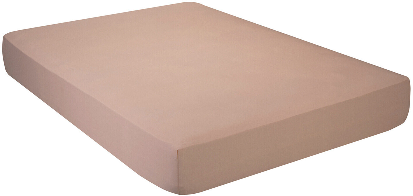 Pikolin Home Fitted Bed Sheet 100% Cotton 150 x 190/200 cm Salmon