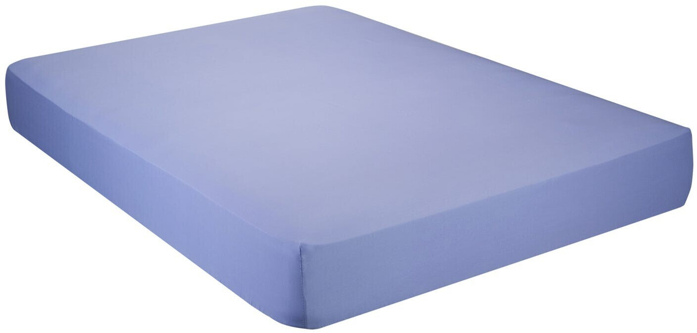 Pikolin Home Fitted Bed Sheet 100% Cotton 150 x 190/200 cm Light Blue