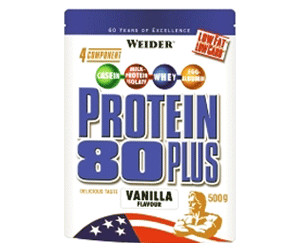 Weider Protein 80 Plus protéine en poudre, Fruits des bois-yaourt, faible  teneur en glucides, mélange de lactosérum de caséine multi-composants pour