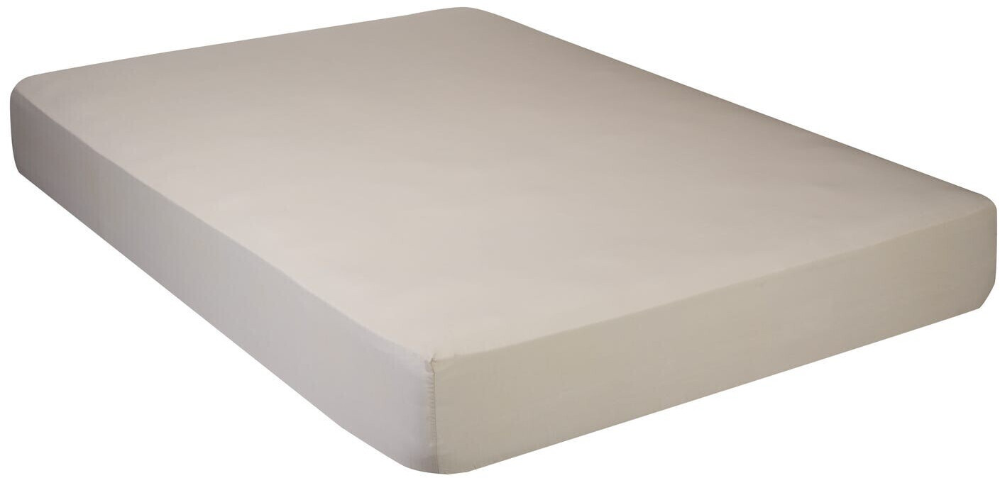 Pikolin Home Fitted Bed Sheet 100% Cotton 180 x 200 cm Light Brown