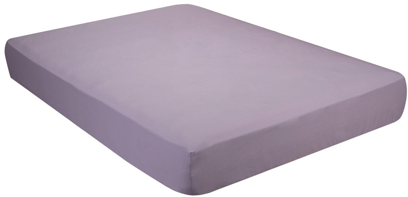 Pikolin Home Fitted Bed Sheet 100% Cotton 90 x 190/200 cm Lilac