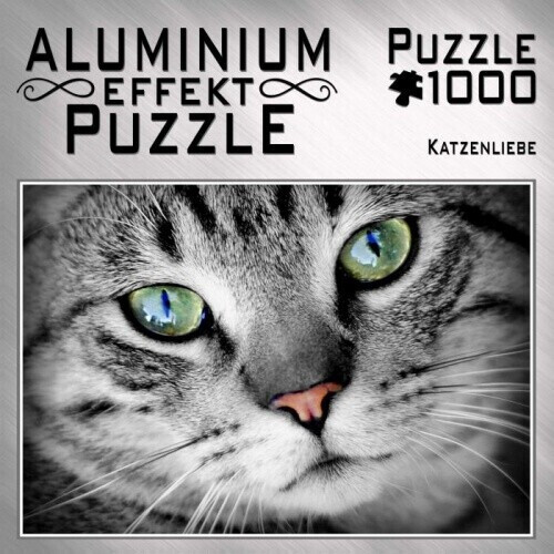 M.I.C. Aluminum effect jigsaw puzzle - cat love (1000 pieces)