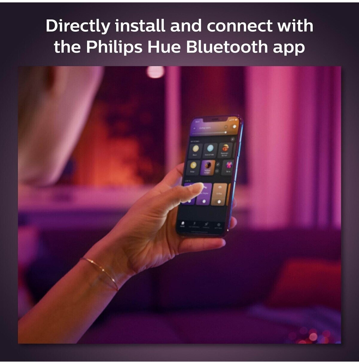 Philips Hue White, ampoule LED connectée E27, équivalent 60W, 800 lumen,  compatible Bluetooth, Pack de 4, fonctionne avec Alexa, Google Assistant et  Apple Homekit : : Luminaires et Éclairage