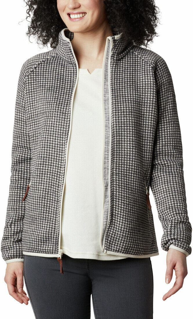 Columbia Women's Chillin Fleece Non Hooded Jacket chlak small houndstooth