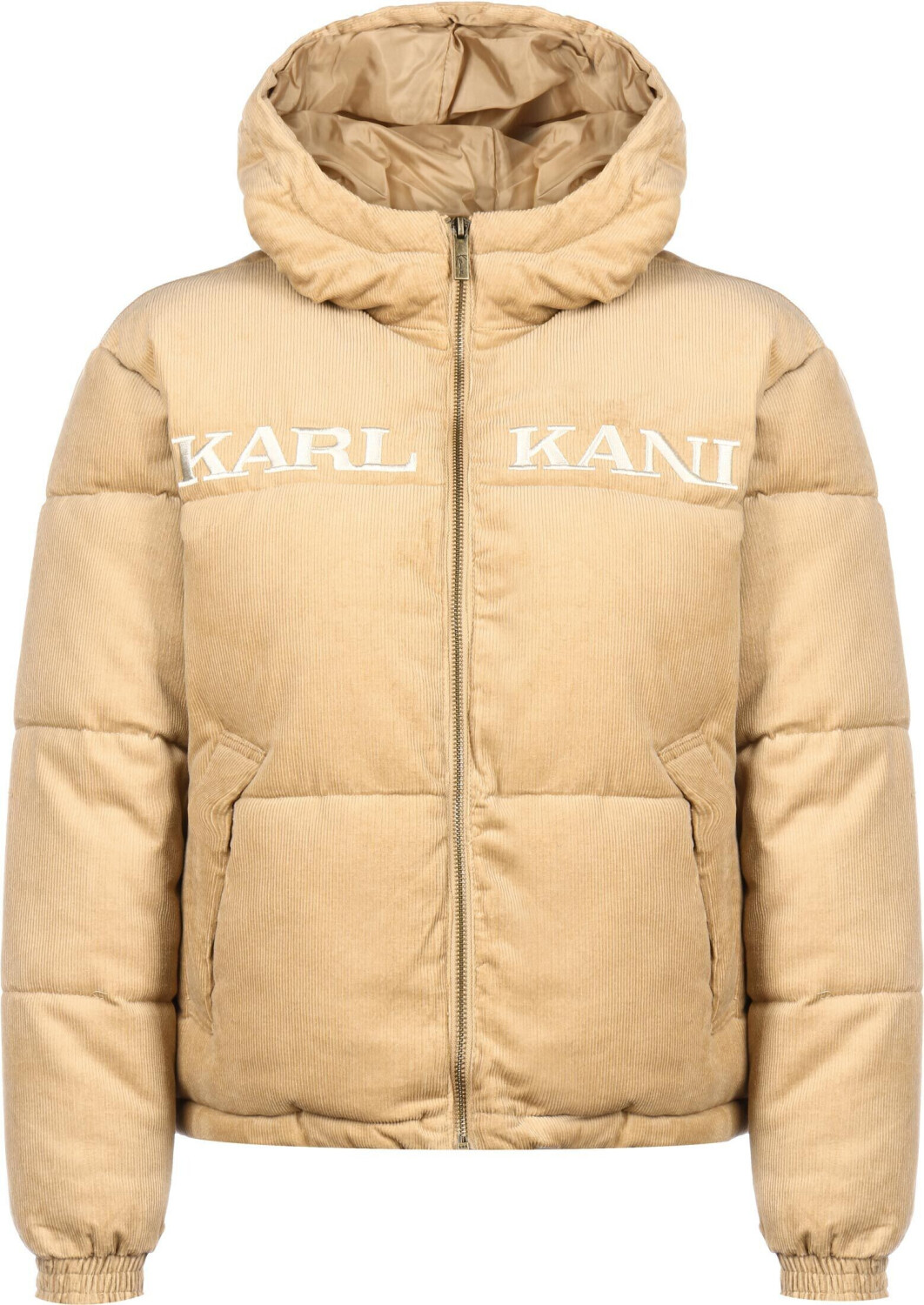 Karl Kani Retro Corduroy Hooded Puffer beige
