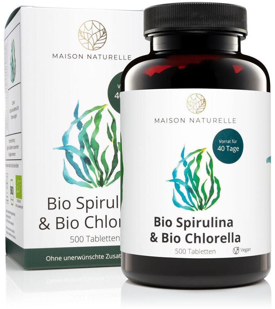 Maison Naturelle Bio Spirulina & Bio Chlorella Tabletten (500 Stk.) ab
