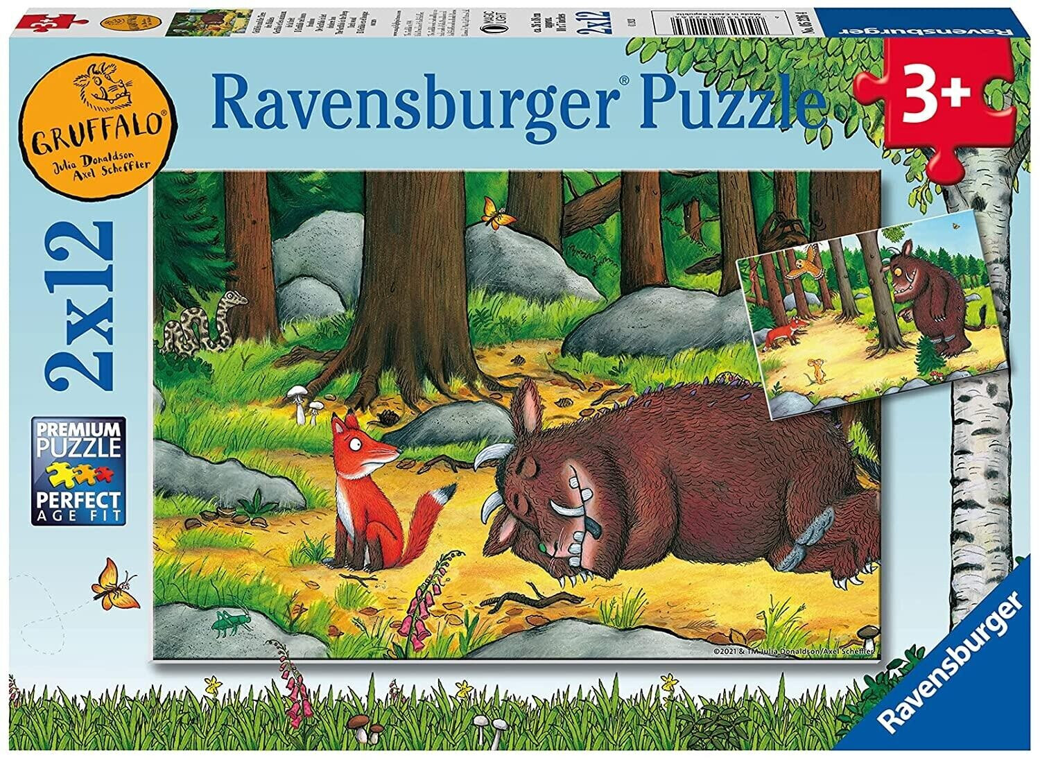 Photos - Jigsaw Puzzle / Mosaic Ravensburger Grüffelo And The Forest Animals  (2x12 Pieces)