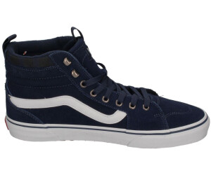 Vans navy deals blue high tops