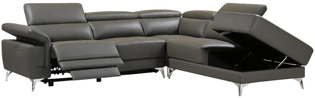 Linea Sofa PASCALINE corner right anthracite leather