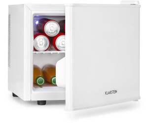 Klarstein Table Top Kühlschrank HEA-HappyHour-24Wht 10035241A, 47 cm hoch,  38 cm breit, Hausbar Minikühlschrank ohne Gefrierfach Getränkekühlschrank  klein