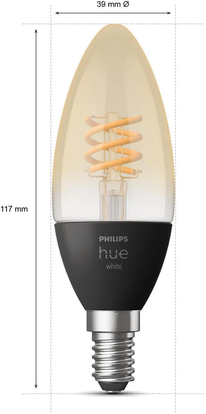 Philips Hue White Ambience Filament E14/4,5W 300lm Doppelpack  (929002479502) a € 54,90 (oggi)
