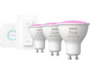 Kit de inicio Hue: Hue Dimmer switch + paquete de tres bombillas LED E27 +  Hue Bridge