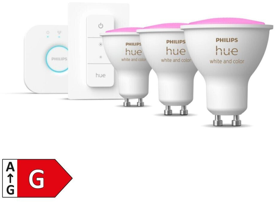Philips Hue White And Color Ambiance Kit De Démarrage Gu10 à Prix Carrefour
