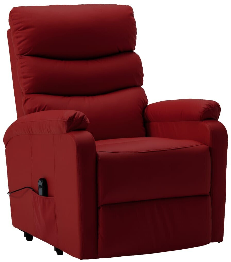 vidaXL Tv armchair with stand-up support, electric, Synthetic Leather (3212) Wine Red
