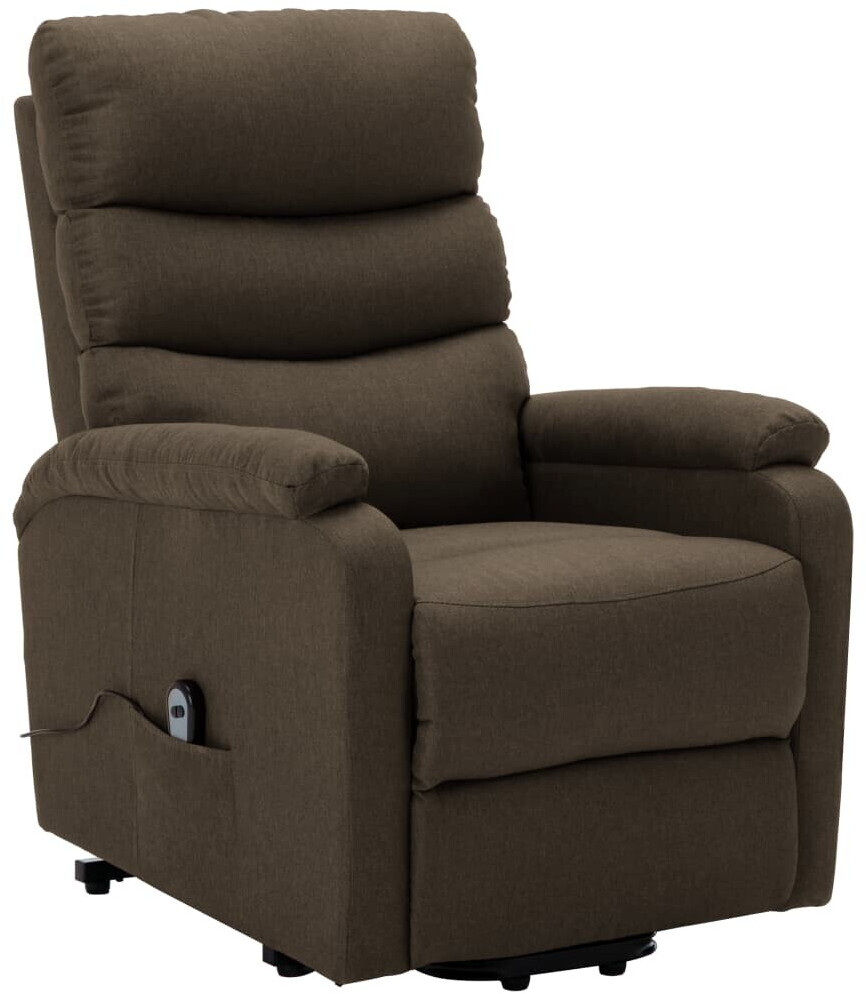 vidaXL Tv armchair with stand-up support, electric, fabric (3212) Brown