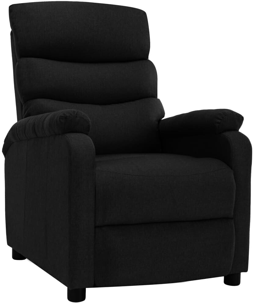 vidaXL Tv armchair with stand-up support, fabric (3212) Black