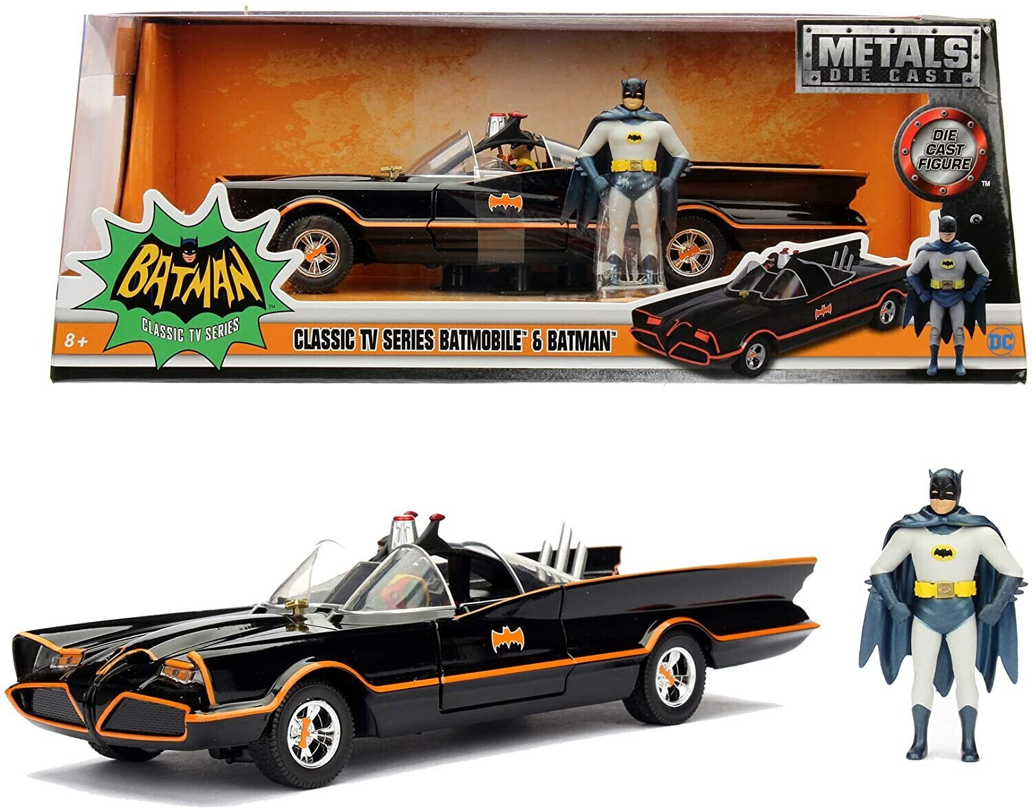 Jada Batman 1966 Classic Batmobile 1:24 Scale Model With Figure