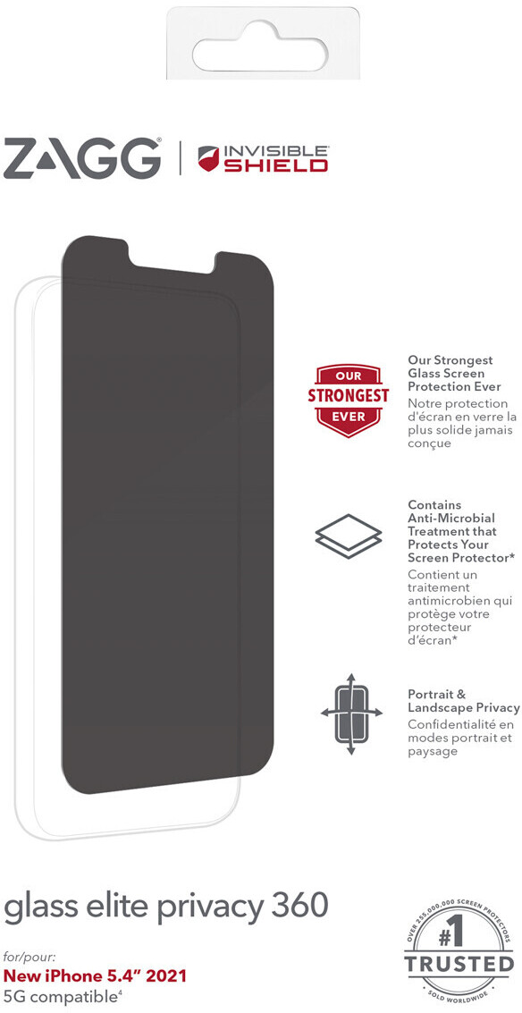 ZAGG InvisibleShield – Film protecteur d'écran en verre Elite