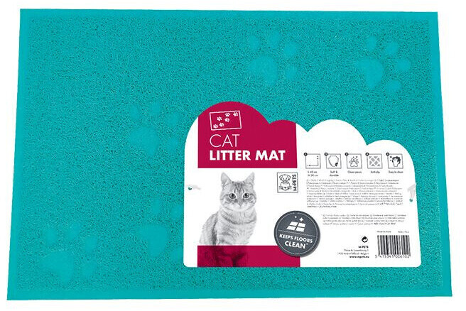 M-Pets Footprint Cat Litter Mat (30x40cm) blue