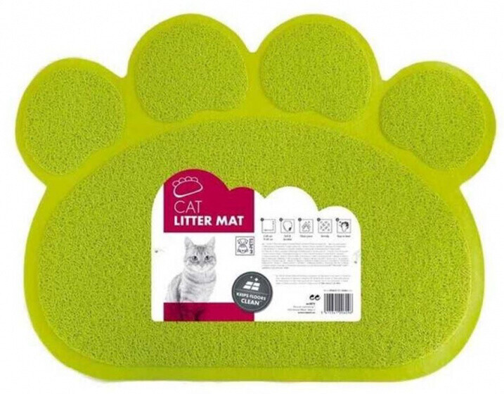 M-Pets Paw Cat Litter Mat (60x45cm) green