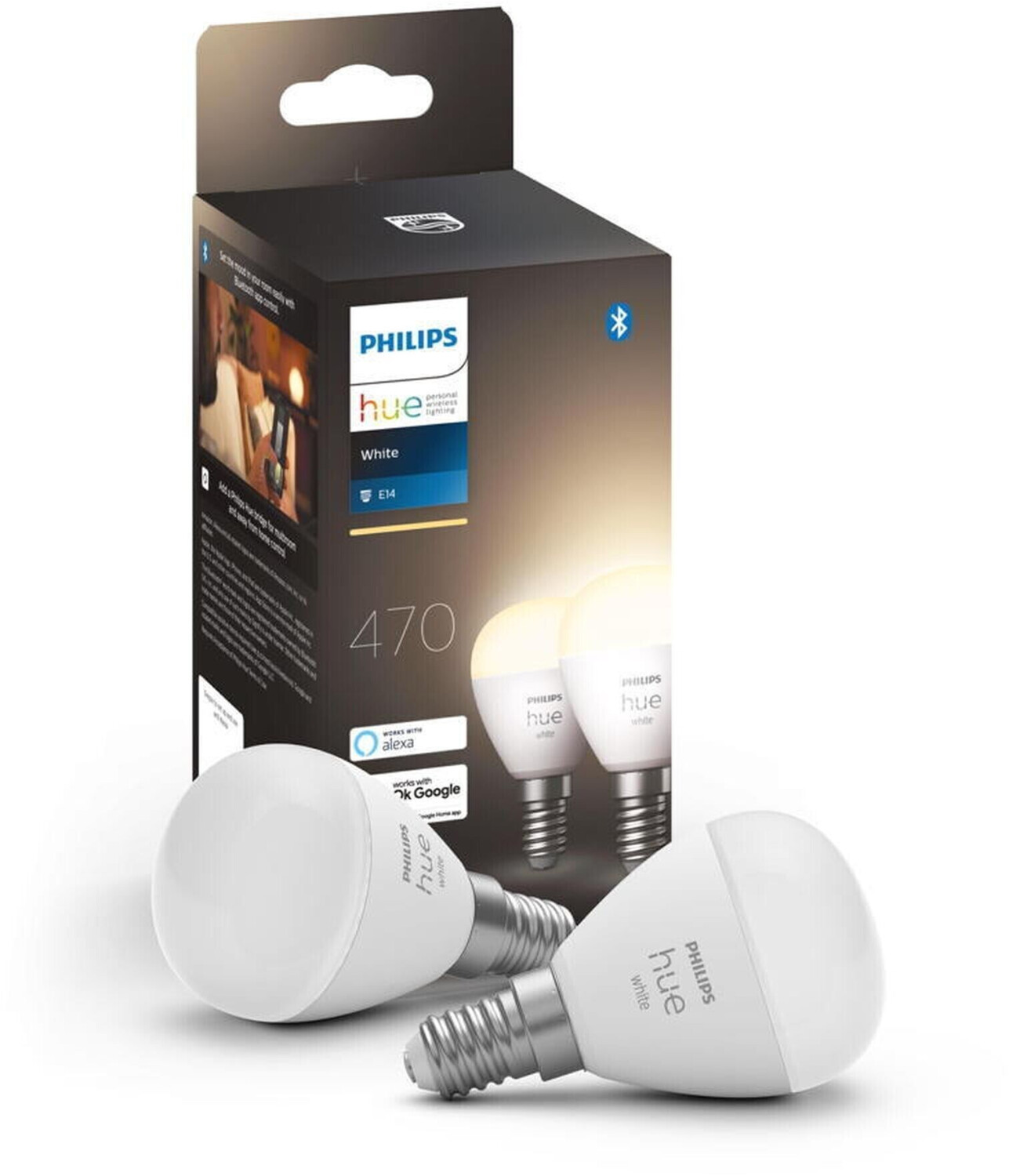 PHILIPS HUE Ampoule Smart White Ambiance E14 4 W - 2 pièces (35673300) –  MediaMarkt Luxembourg
