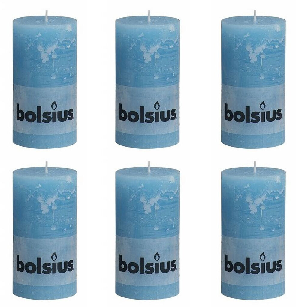 Bolsius Set of 6 Candles 13 x 6,8 cm Water