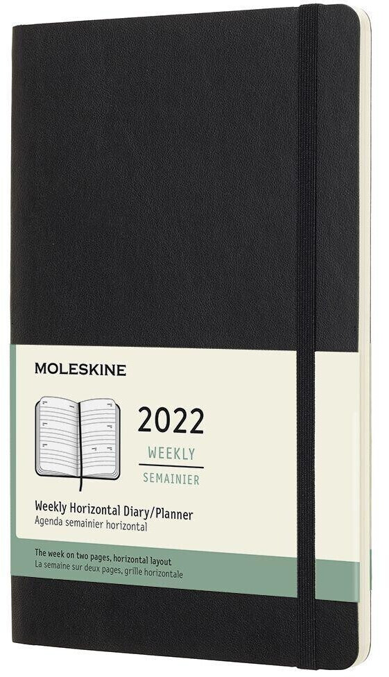 Image of Moleskine 12 Months weekly calender A5 Softcover Large 2022 black