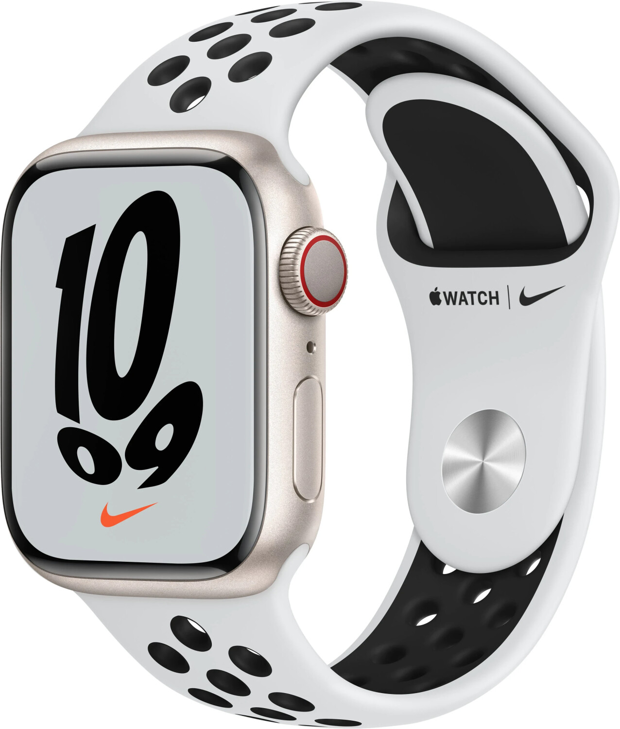 Apple Watch Series 7 Nike Cellular 41mm Alluminio Cinturino Sport Platino/nero