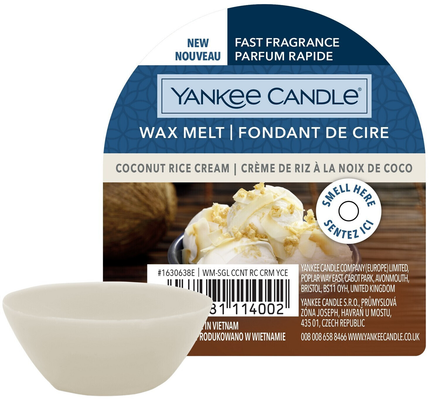 Yankee Candle Coconut Rice Cream Wax Melt 22g