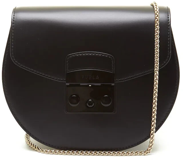 Furla Metropolis Mini Crossbody Round black/black