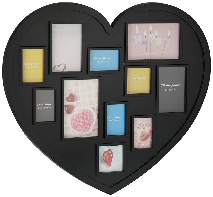 Relaxdays Heart Frame 11 Pictures Black