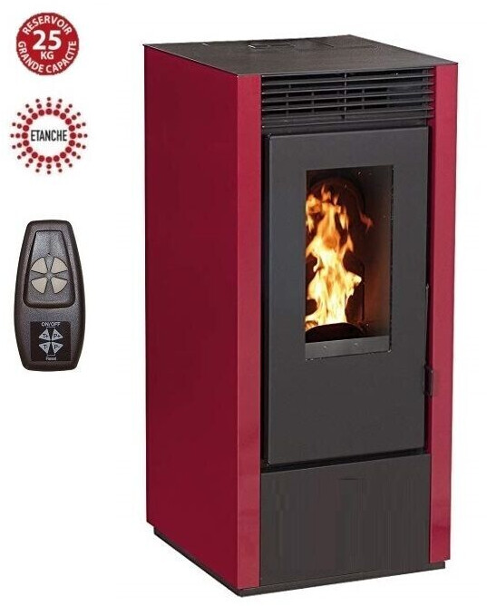 Interstoves Marina 14 KW étanche bordeaux télécommande