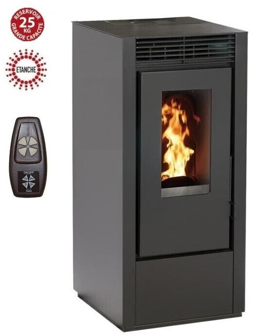 Interstoves Marina 14 KW étanche noir télécommande