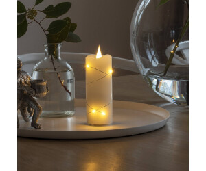 Konstsmide LED Echtwachskerze mit 3D Flamme Ø 7,8 x 17 cm cremeweiß ab  29,00 € | Preisvergleich bei