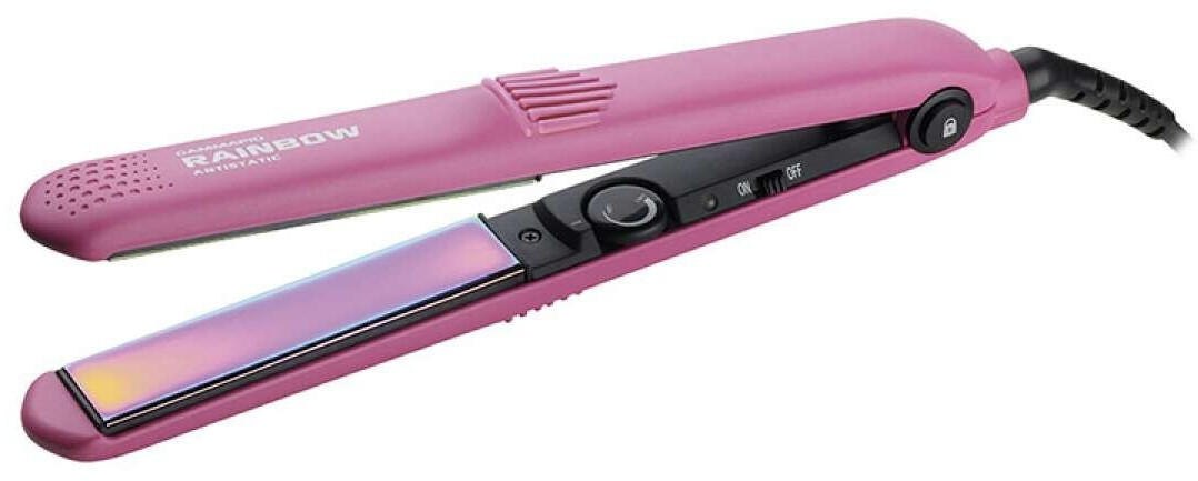 Gamma Più Rainbow Antistatic Straightener Pink