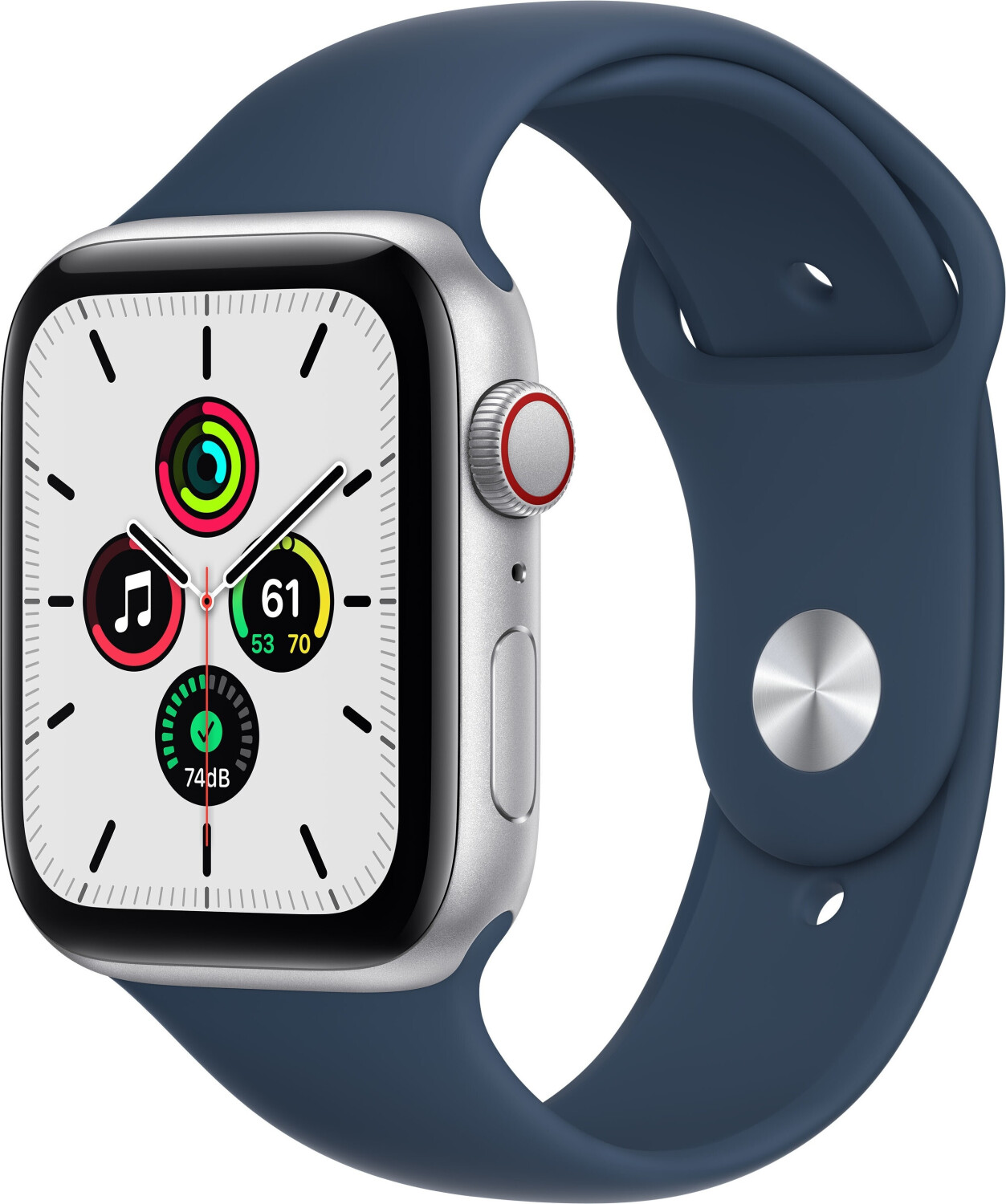 Apple Watch SE LTE Silber 44mm Sportarmband Abyssblau ab 379,00