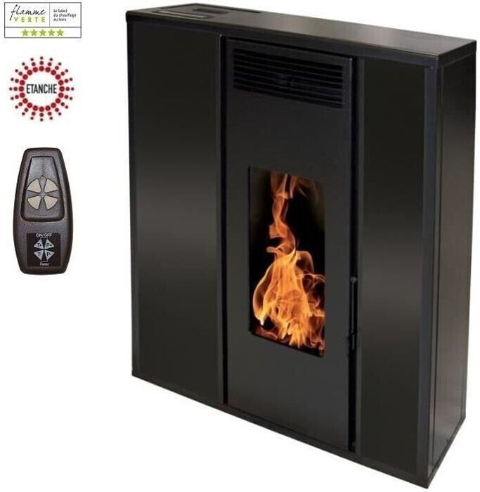 Interstoves Tessa 10 KW étanche noir télécommande