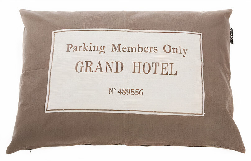 Lex & Max Dog Cushion Grand Hotel 70x100cm taupe