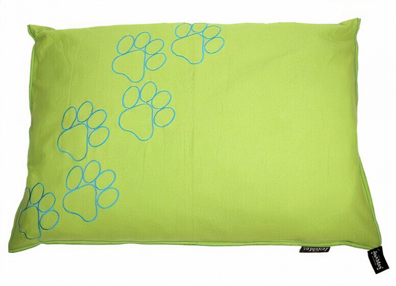 Lex & Max Dog Cushion Happy Feet 70x100cm lime
