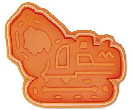 Städter Bagger cookie cutter with ejector 7.5 cm orange 171992